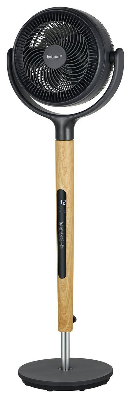 Habitat Air Circulation Black Pedestal Fan - 7 Inch