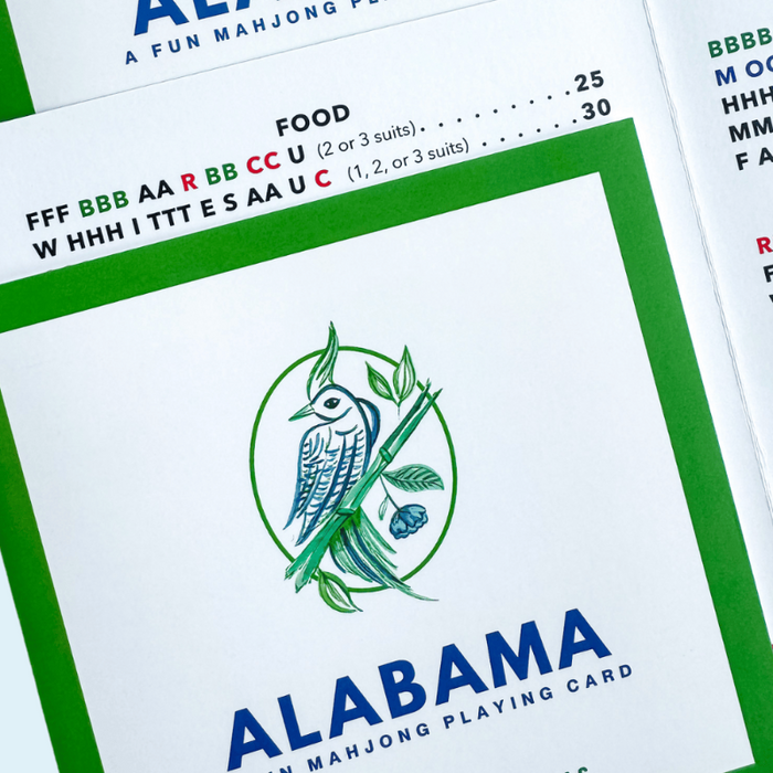 Mahjong & Magnolias Alabama: A Fun Mahjong Playing Card (Set of 4)