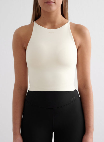 Almond White Sense Halter Bralette