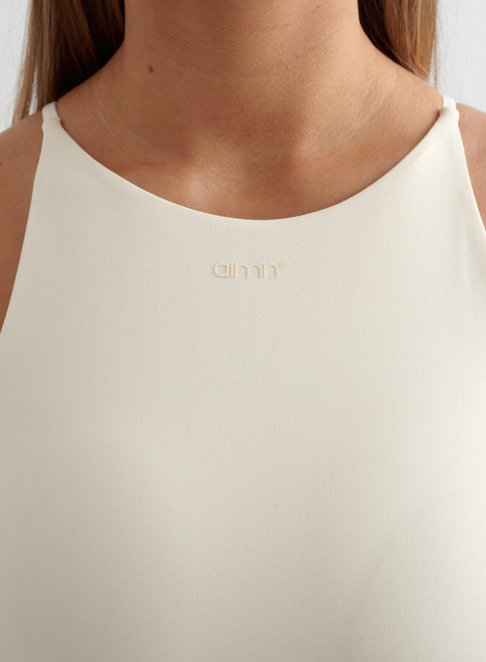 Almond White Sense Halter Bralette
