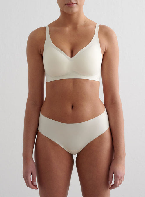 Almond White Soft Bra