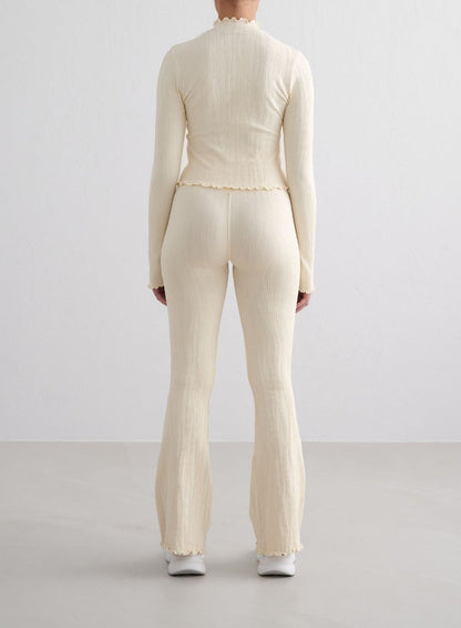 Almond White Tulip Zip Jacket