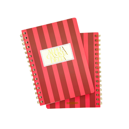 Duo Threads Alpha Gamma Delta Stripe Sorority Notebook