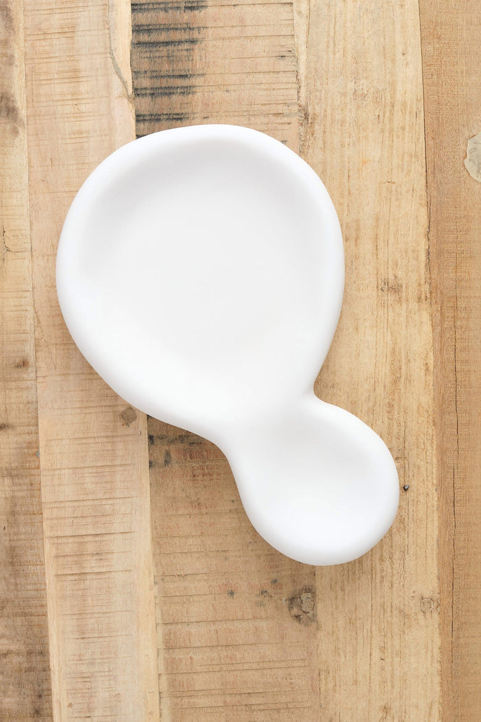 Tina Frey Designs Home Kitchen Serving Amoeba Double Bowl White / 12.5″ L X 8″ W X 1.5″ H
