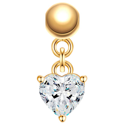 Anhänger Charm Herz mit Zirkonia