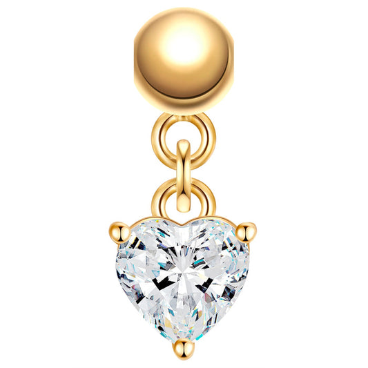 Anhänger Charm Herz mit Zirkonia