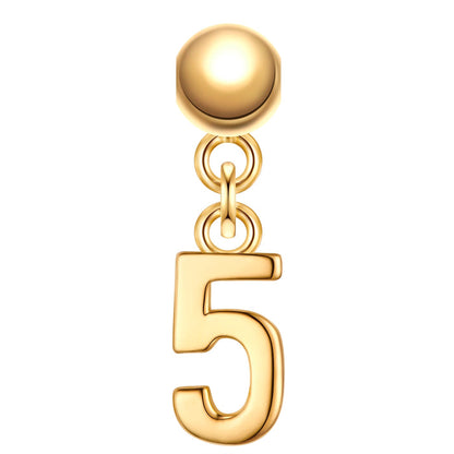 Anhänger Charm Zahl 5 gelbgold