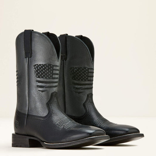 Ariat Men's Circuit Patriot Cowboy Boot in Gunmetal