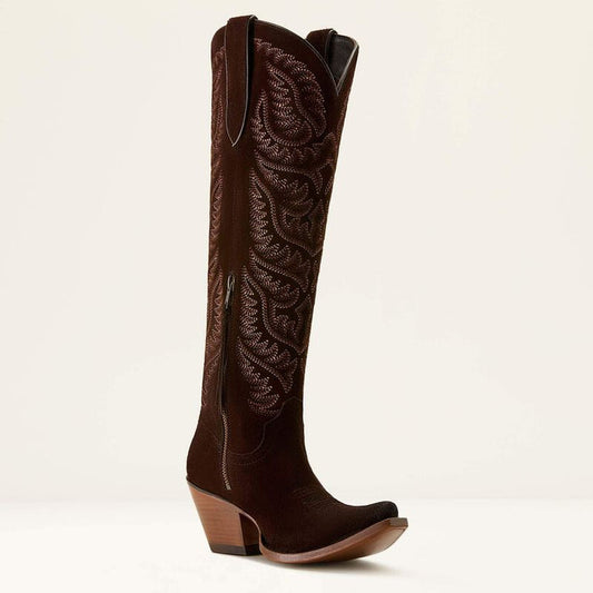 Ariat Women's 18" Laramie StretchFit X Toe Western Boot in French Roast