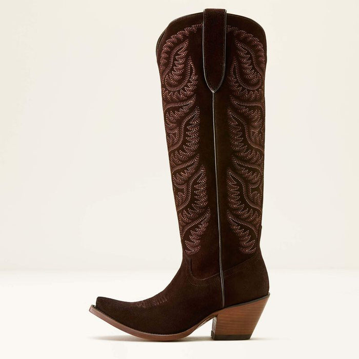 Ariat Women's 18" Laramie StretchFit X Toe Western Boot in French Roast