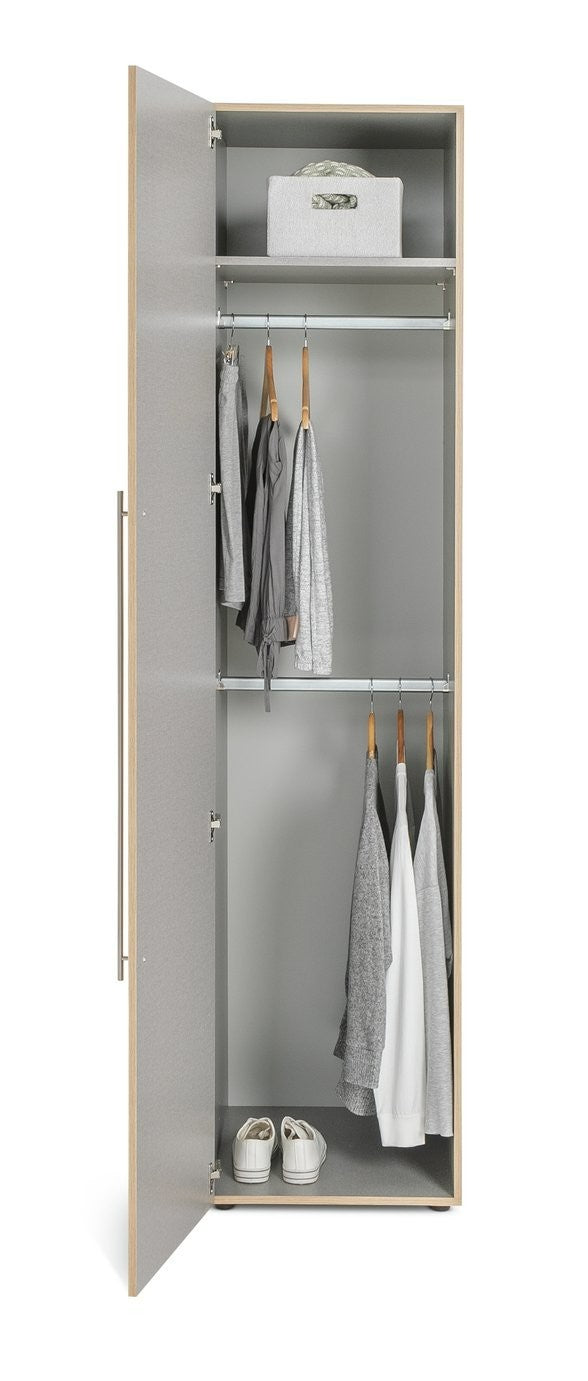 Atlas 1 Door Wardrobe - Oak (B Grade)