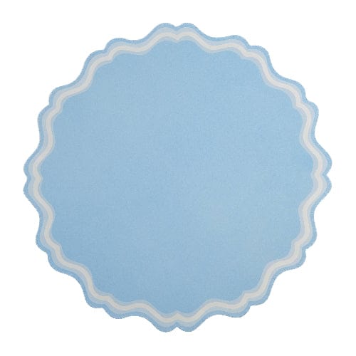 Gatherings by Curated Paperie Baby Blue Fancy Scallop Paper Placemats