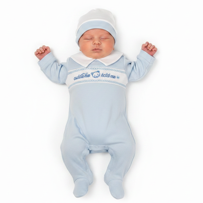 Baby Boys All in One with Hat - Cuddle Me (NB-6 Months) (PK6) Bis-2120-6071