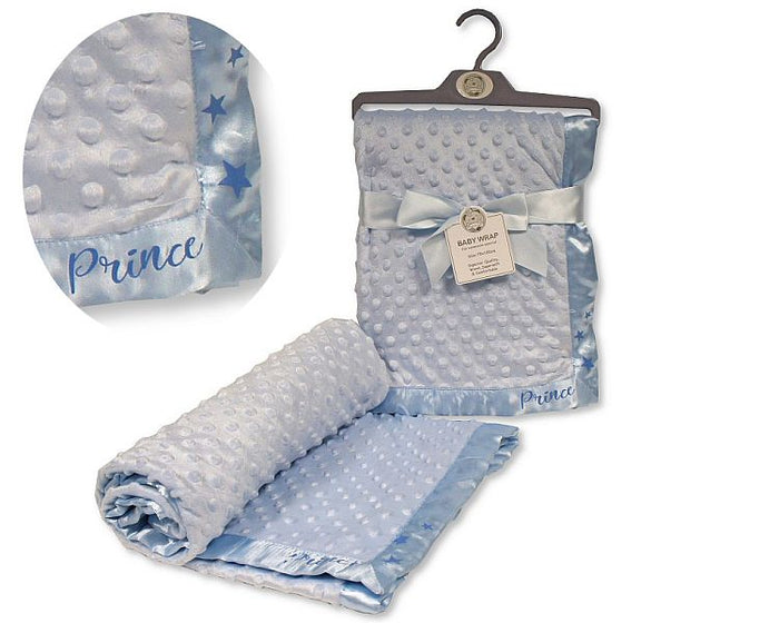 Baby Velour Bubble Wrap with Satin Trim - Prince - Bw 112-1083