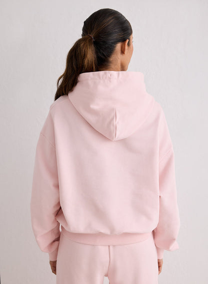 Back view of a model wearing the Ballerina Apparel Chunky Terry Hood from aim'n [S-170cm]
