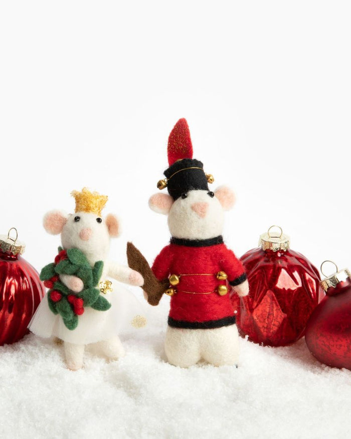 Ballerina Mouse Felt Ornament