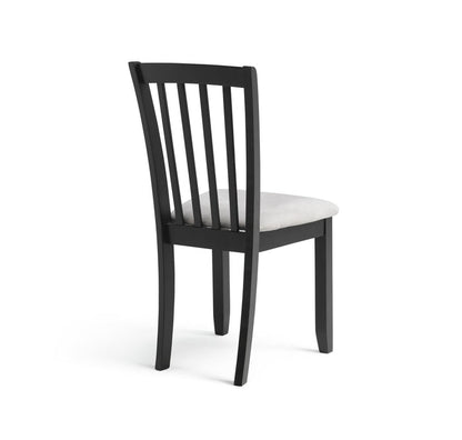 Banbury Pair of Solid Wood Dining Chairs - Black | Modern Mealtime Seating