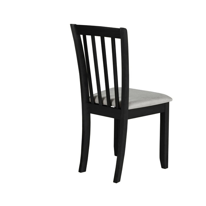 Banbury Pair of Solid Wood Dining Chairs - Black | Modern Mealtime Seating