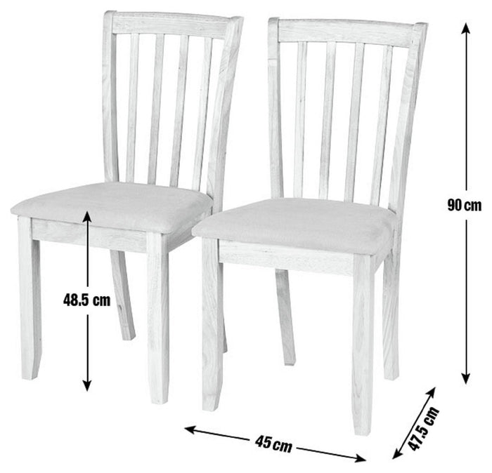 Banbury Pair of Solid Wood Dining Chairs - Black | Modern Mealtime Seating