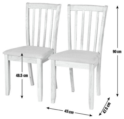 Banbury Pair of Solid Wood Dining Chairs - Black | Modern Mealtime Seating