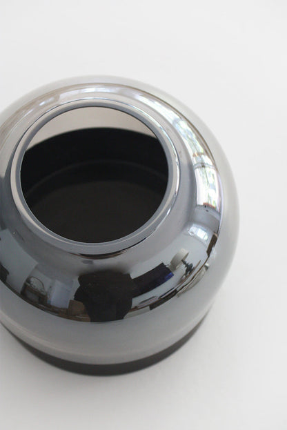 Band Glass Vase - Smoke + Black