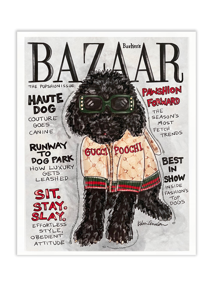 Barker's Bazaar Glitter Art Print