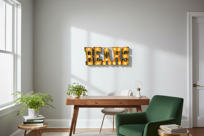 Baylor Bears Lighted Recycled Metal Wall Decor