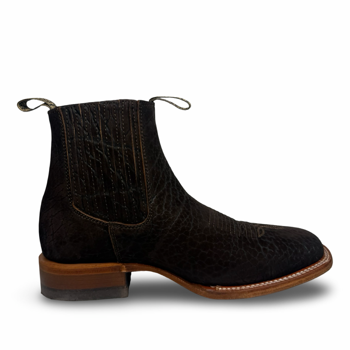 Becerro-Brown Bull Neck Style Booties