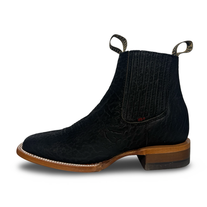 Becerro-Bullneck Leather Boot – Bold Black Edition