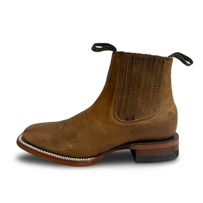 Becerro Rodeo-Style Brown Ankle Boots