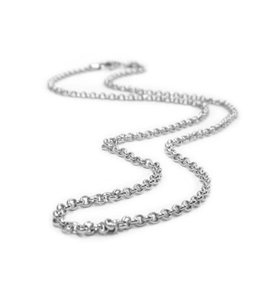 Belle e'toile Sterling Silver Thin Rolo Chain 16"