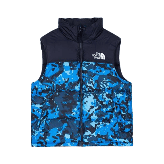 Bezrękawnik The North Face Nuptse 700 Blue Camo S THE NORTH FACE Kurtki i bezrękawniki