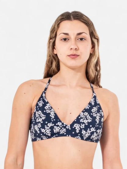 Bikini Roxy Hibiscus Haven Athletic Tri Azul Marino