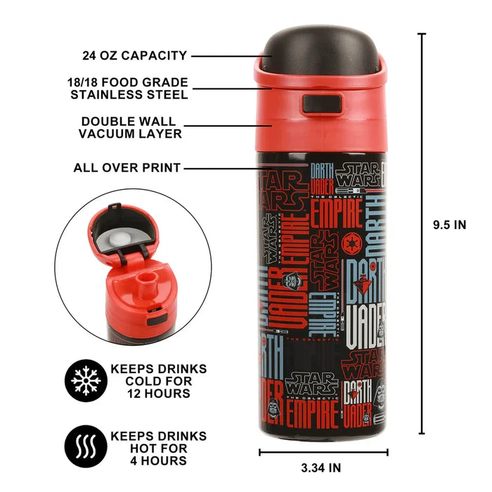 Bioworld Star Wars - Episode IV A New Hope 24 Oz Stainless Steel Water Bottle