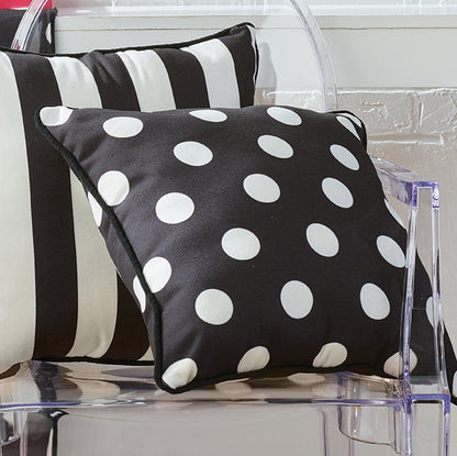 Black and White Polka Dot Pillow