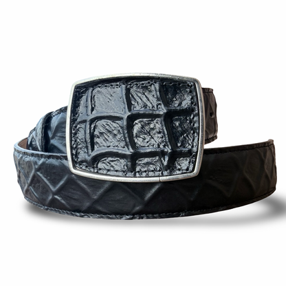 Black Fish Pattern Style Belt