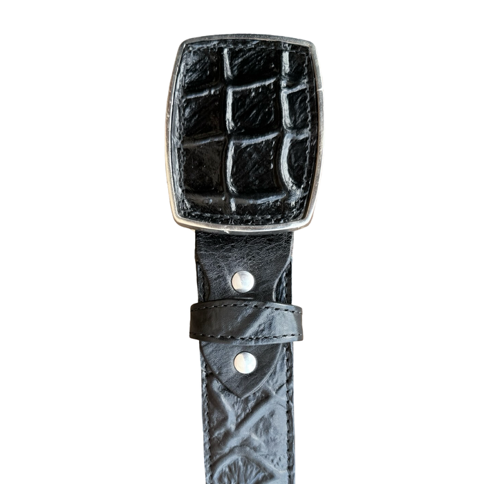 Black Fish Pattern Style Belt