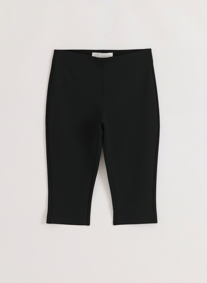 Sleek black Luxe Capri Pants from aim'n with a 3/4 length and comfortable stretch finish. [34-174cm]