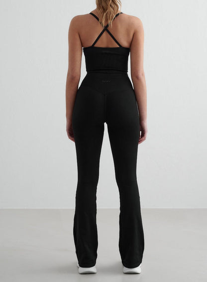 Black Shape Seamless Flare Tights