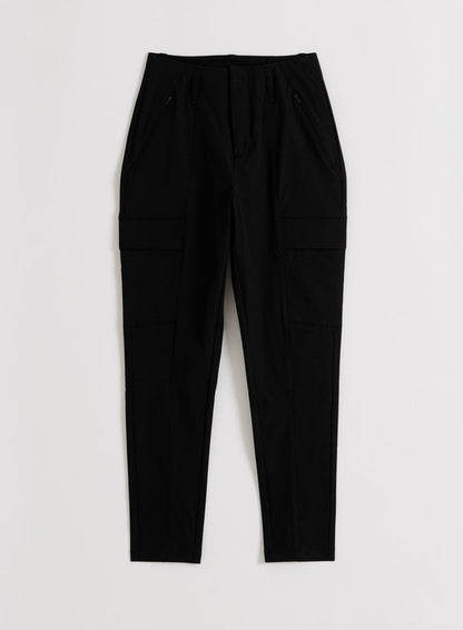 Black Straight Leg Cargo Pants