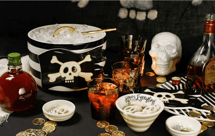 Black Stripe Big Happy Everything Bowl