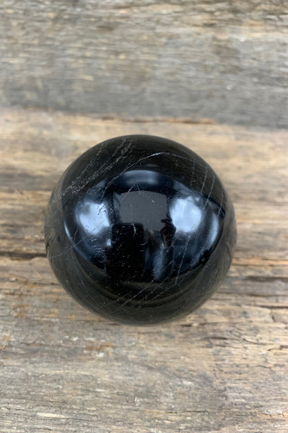 Black Tourmaline Sphere - Zero Point Crystals