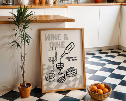 Kitchen Wall Art Set of 12, Black White Kitchen Prints, Italian Food Poster Bundle, Pasta & Wine Gallery Wall, Modern Kitchen Decor Set