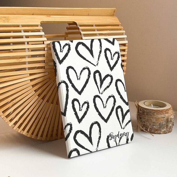 Black&White Hearts iPad Case