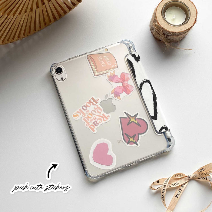 Black&White Hearts iPad Case