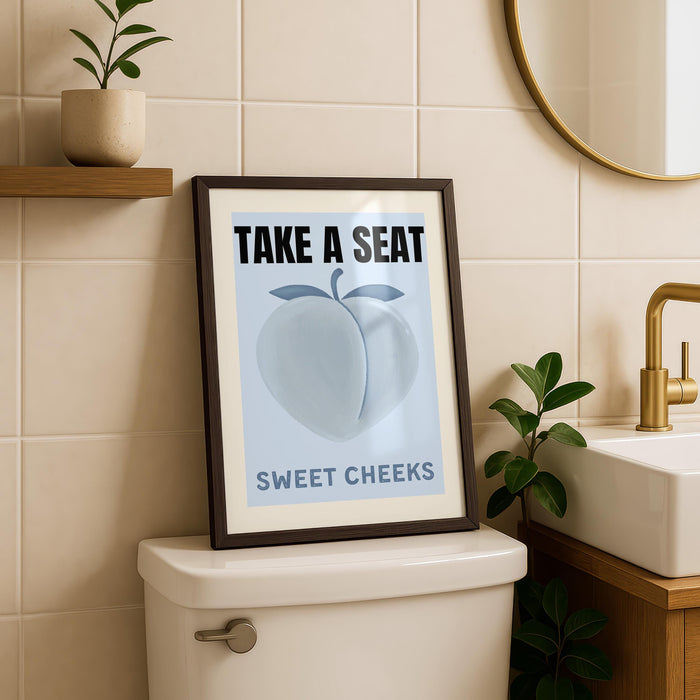 Blue Bathroom Wall Art Set of 6, Funny Bathroom Prints, Coastal Bathroom Decor, Eclectic Bathroom Posters, Vintage Bathroom Art, Goose Print