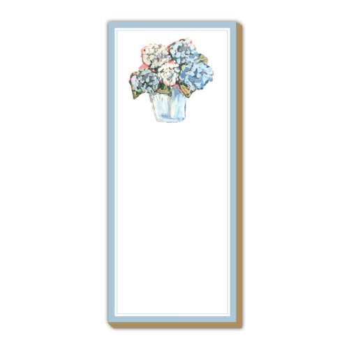 Rosanne Beck Blue Hydrangea Skinny Notepad