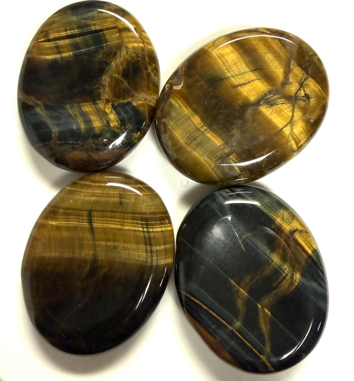 Blue Tiger Eye Worry Stone - Zero Point Crystals