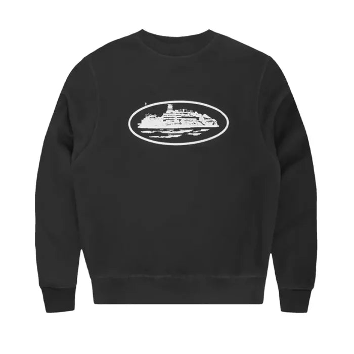 Bluza Corteiz Alcatraz Crewneck Black CORTEIZ Bluzy
