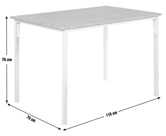 Bolitzo 4 Seater Dining Table - Black